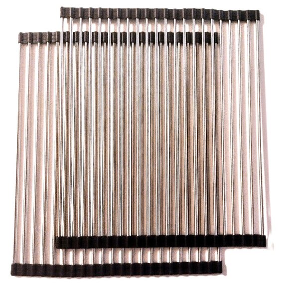 Roll-Up Dish Drying Racks ~ Set 2 - Over Sink/Counter Mats - S.S. & Silicon NEW! - Picture 8 of 14
